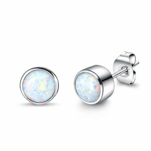 F136 Implant Grade Opal Zircon Stud Earrings | Hypoallergenic